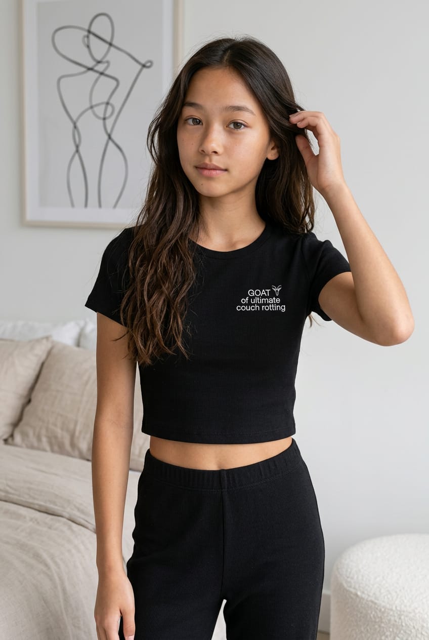 Surviving purely on snacks and delusion crop T shirt
