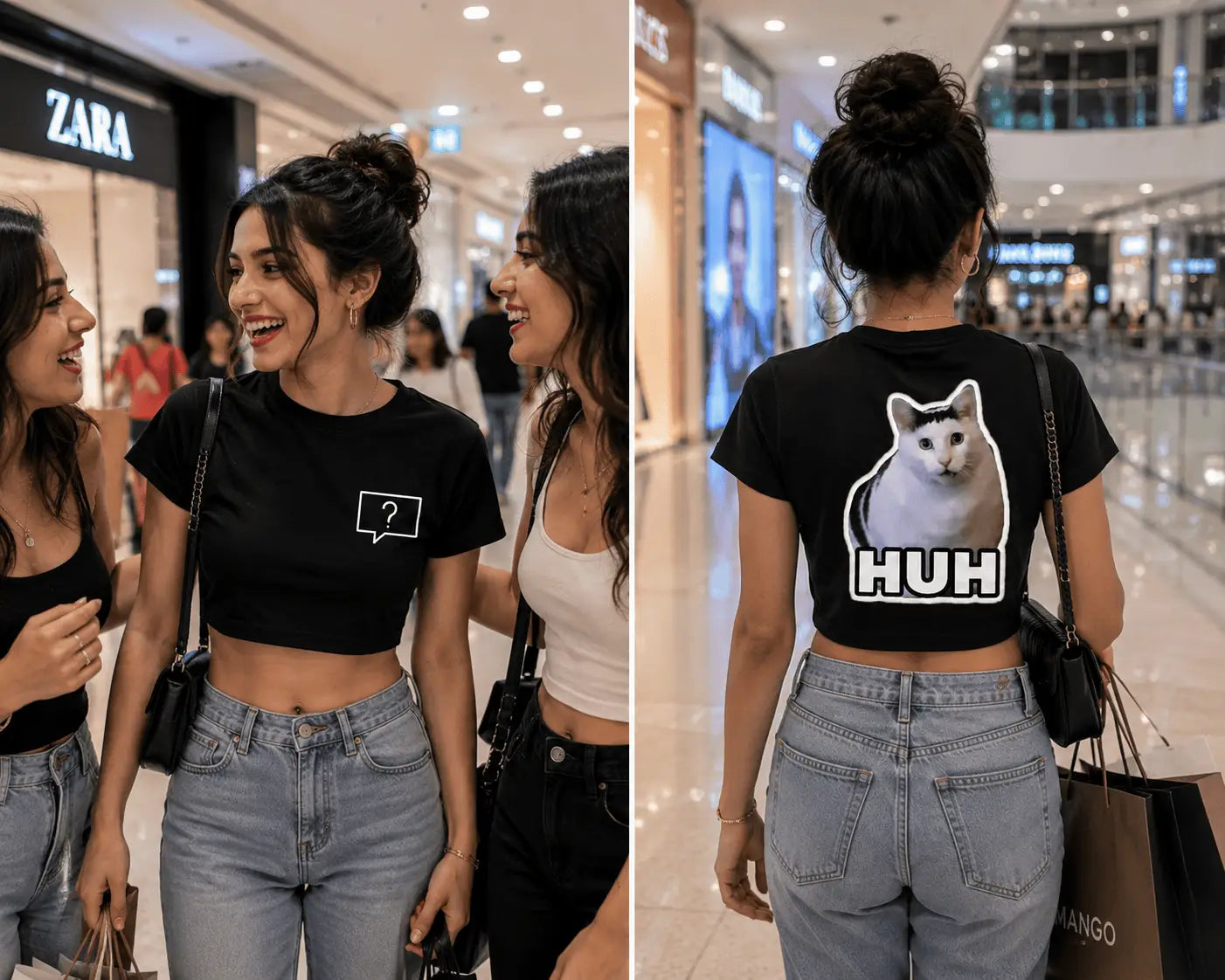 Huh? Cat Meme T-Shirt for Women