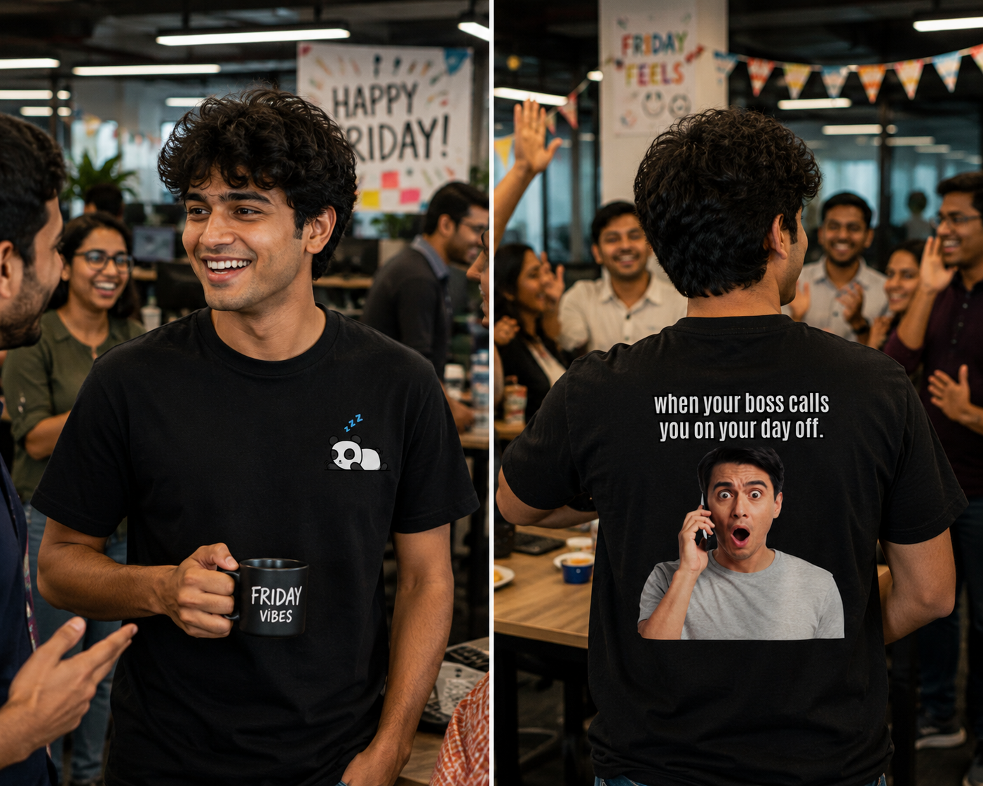 Boss Calls You On Day Off → Office Meme T-Shirt