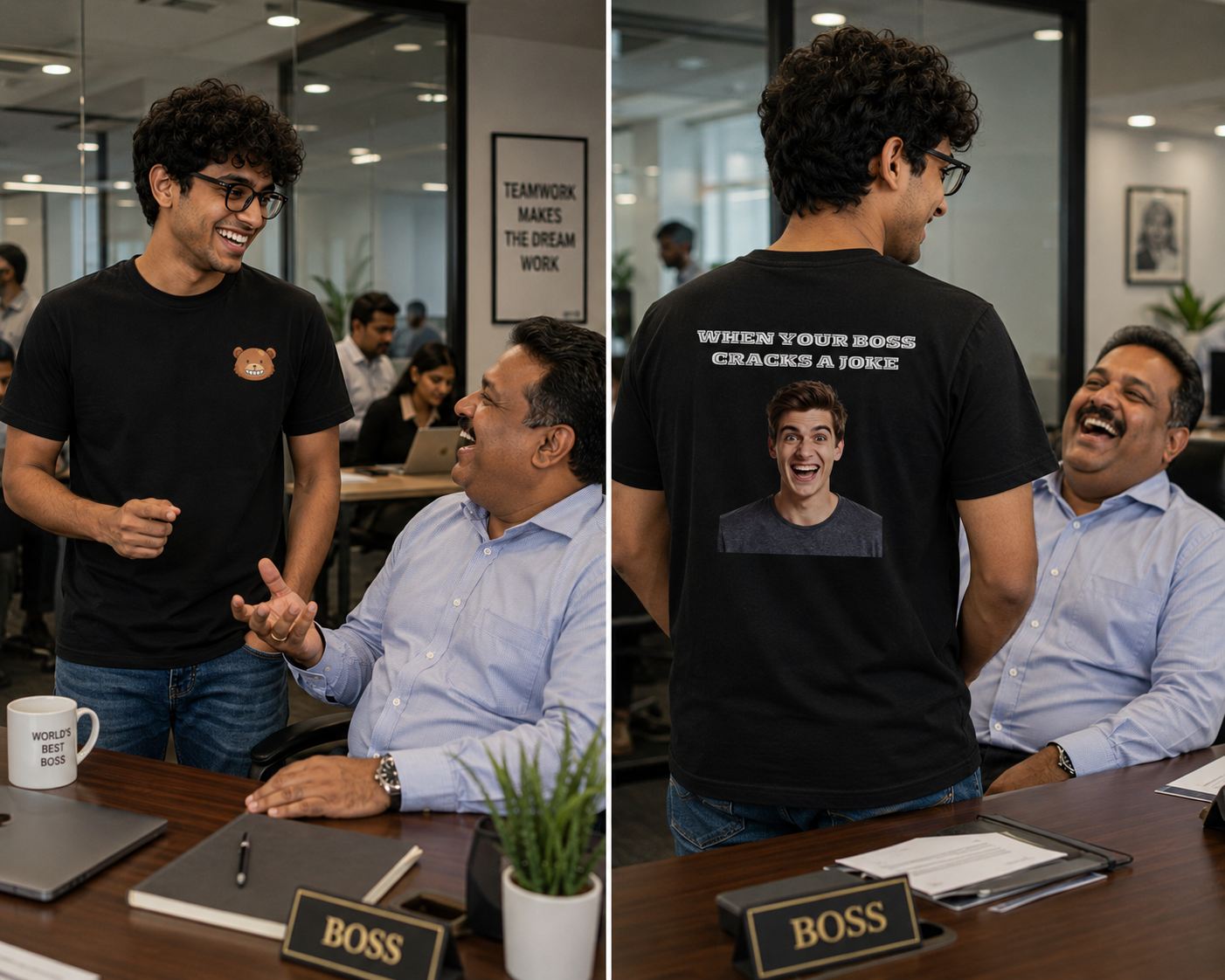 When Your Boss Cracks a Joke Meme Tee