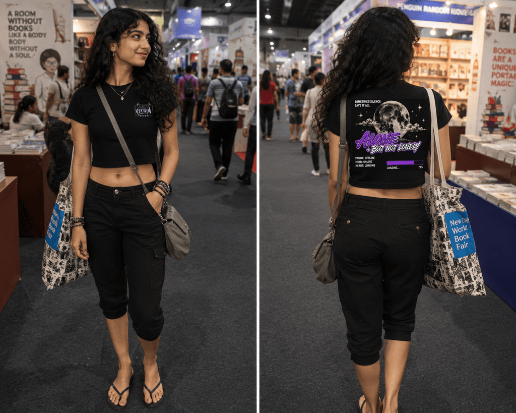Alone But Not Lonely Women's Graphic T Shirt - DELULU DRIP™