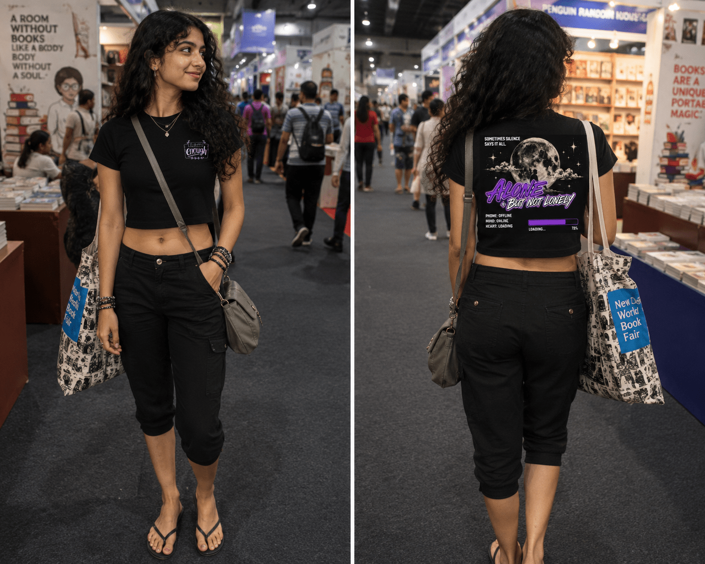 Alone But Not Lonely Women's Graphic T Shirt - DELULU DRIP™
