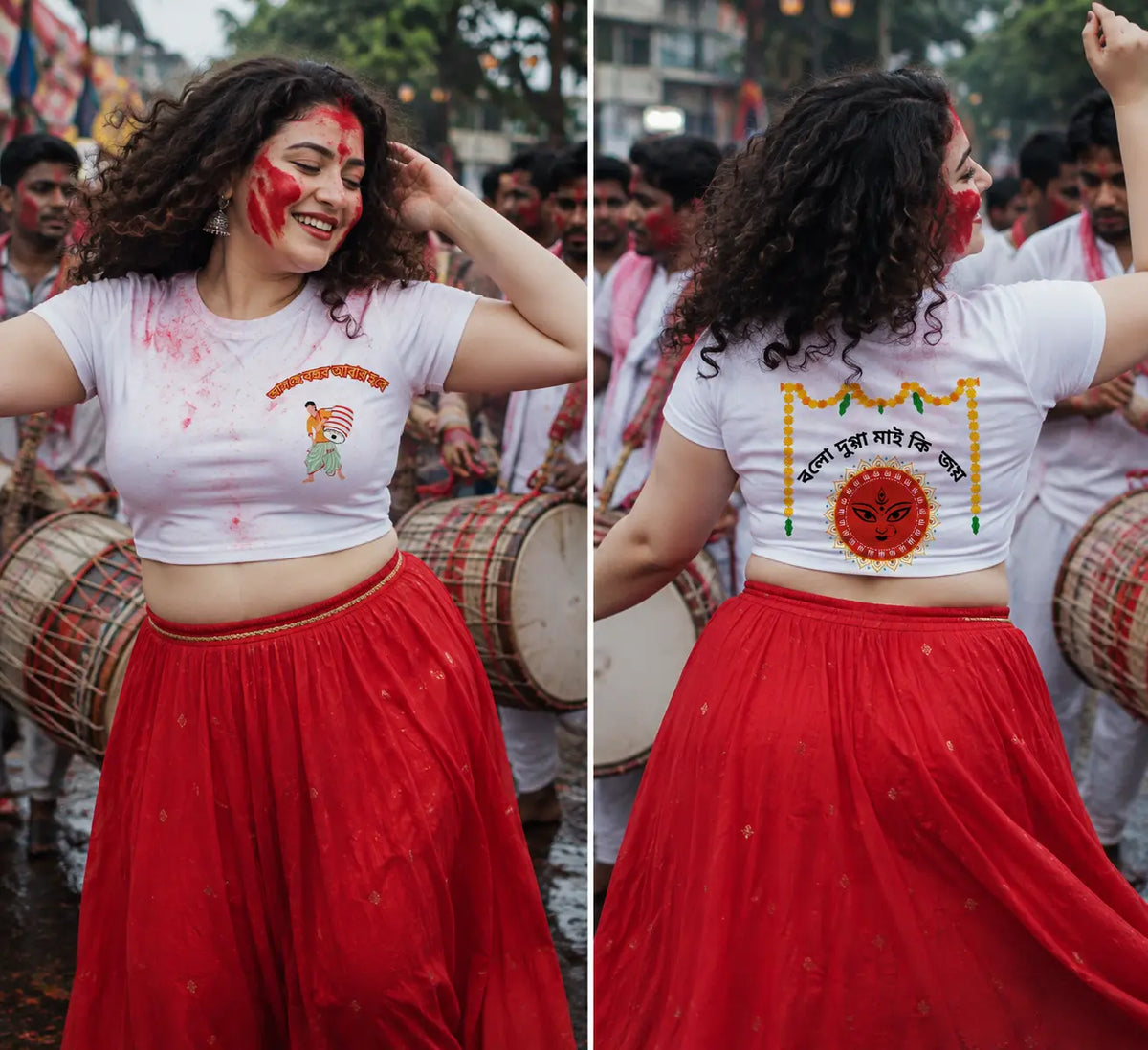Bolo Durga Mai Ki Joy T-Shirt for girls