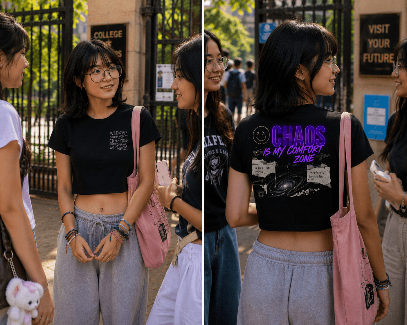 Chaos Is My Comfort Zone Women's Graphic Tee - DELULU DRIP™