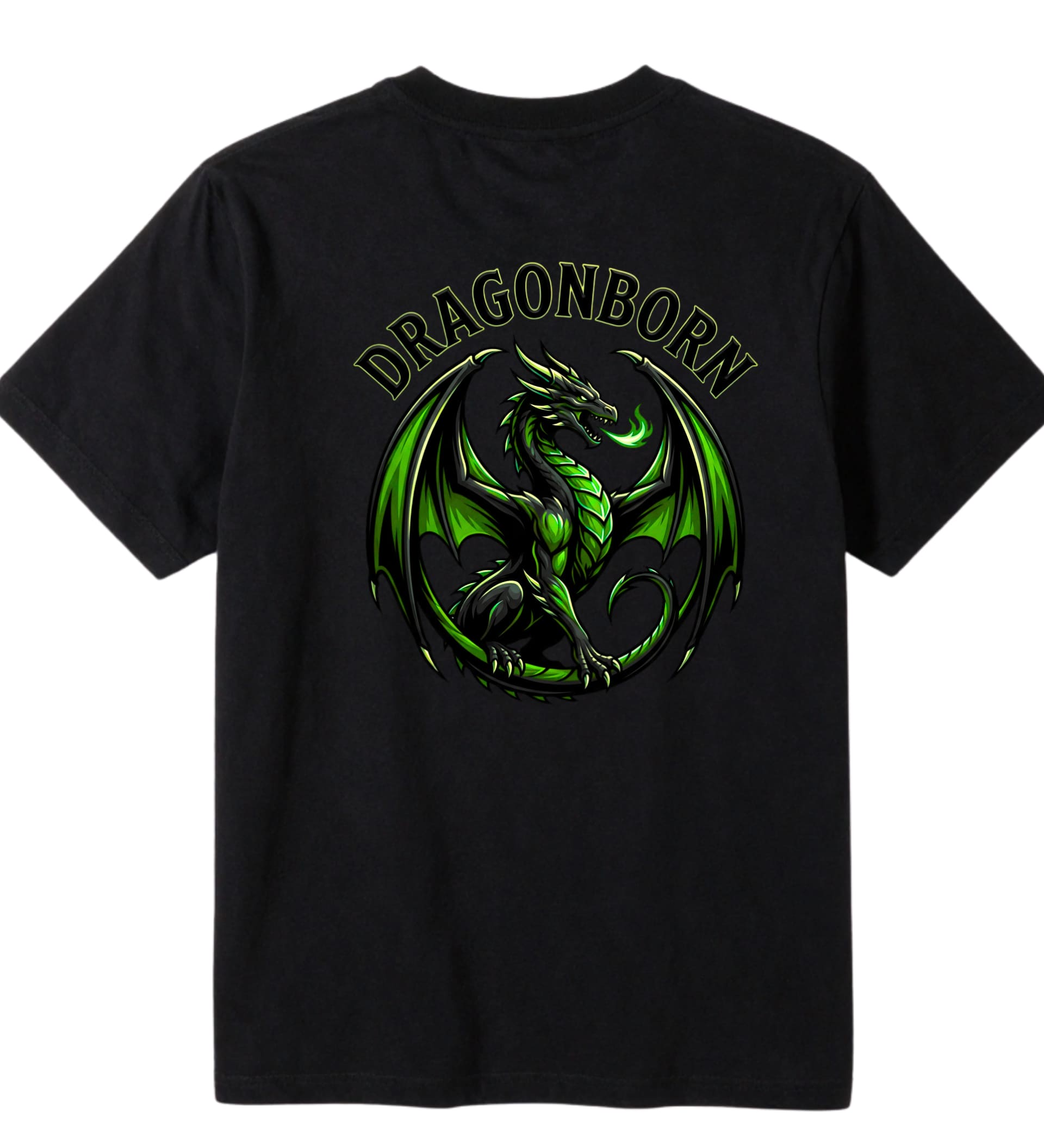 Dragon Born Green Dragon Print T-Shirt