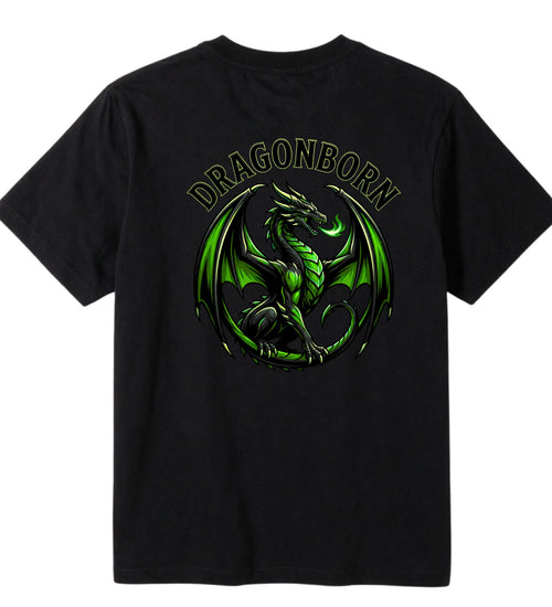 Dragon Born Green Dragon Print T-Shirt