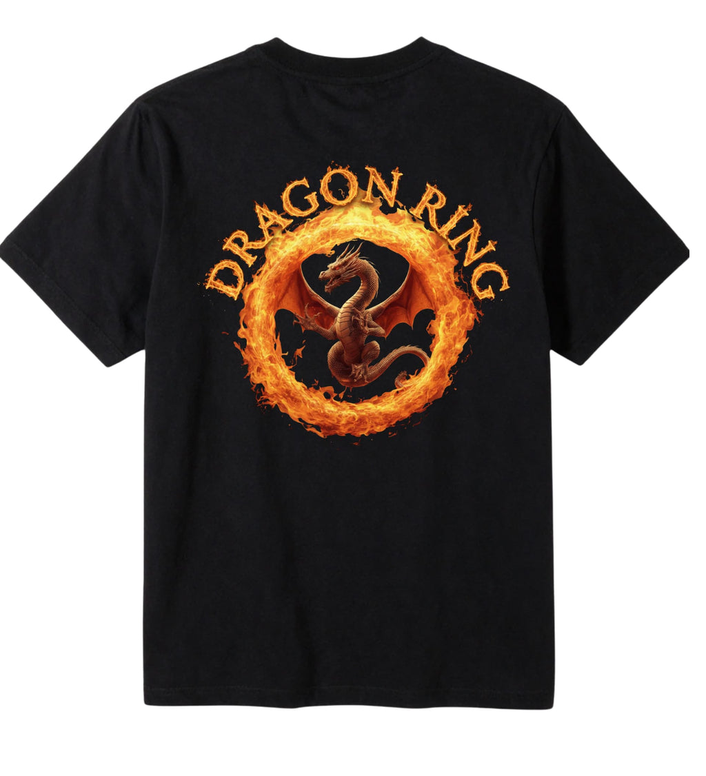 Dragon Ring Fire Dragon Print T-Shirt