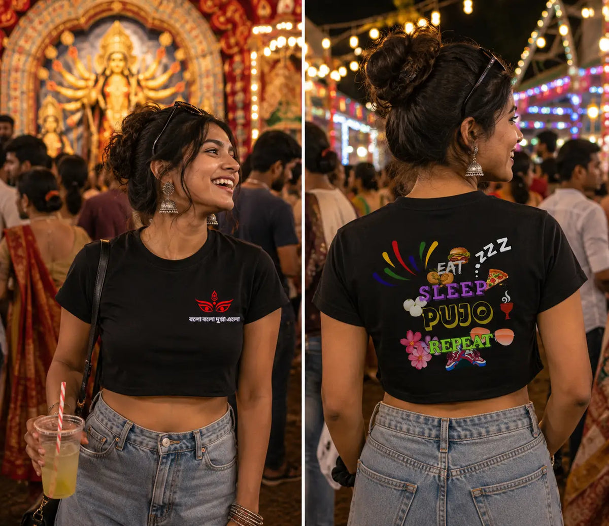 bengali printed tshirt for girls