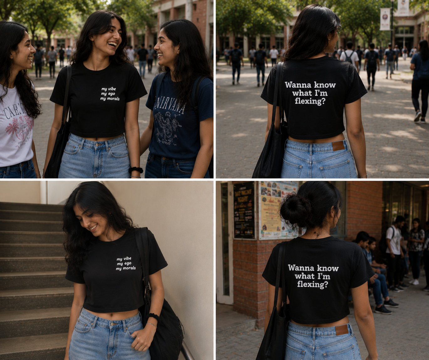 Wanna know what I'm flexing Crop T shirt