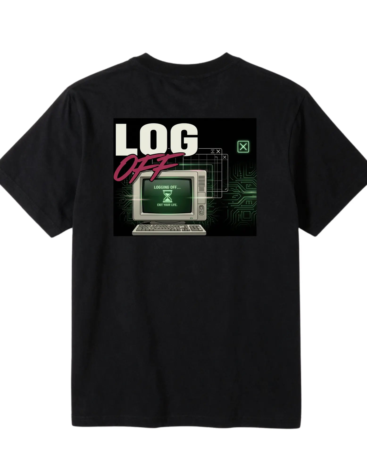 Log Off Graphic T-Shirt for Men