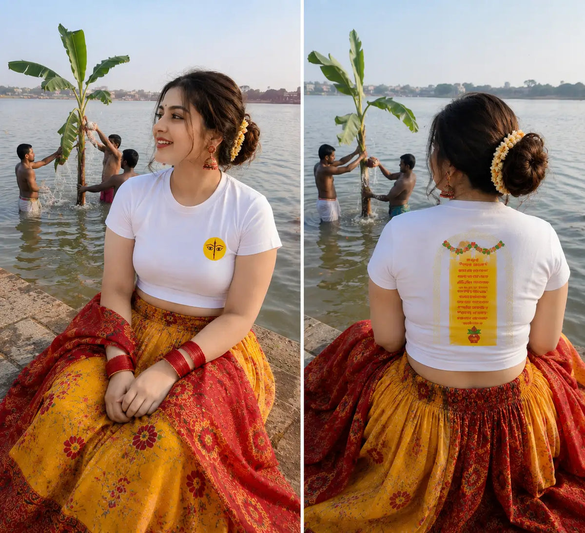 ya devi sarva bhuteshu t shirt for girls